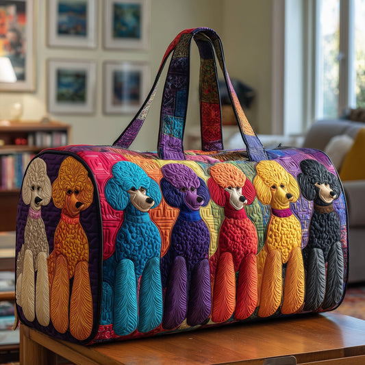 Whimsical Poodle Quilted Duffle Bag GFTOTP10549