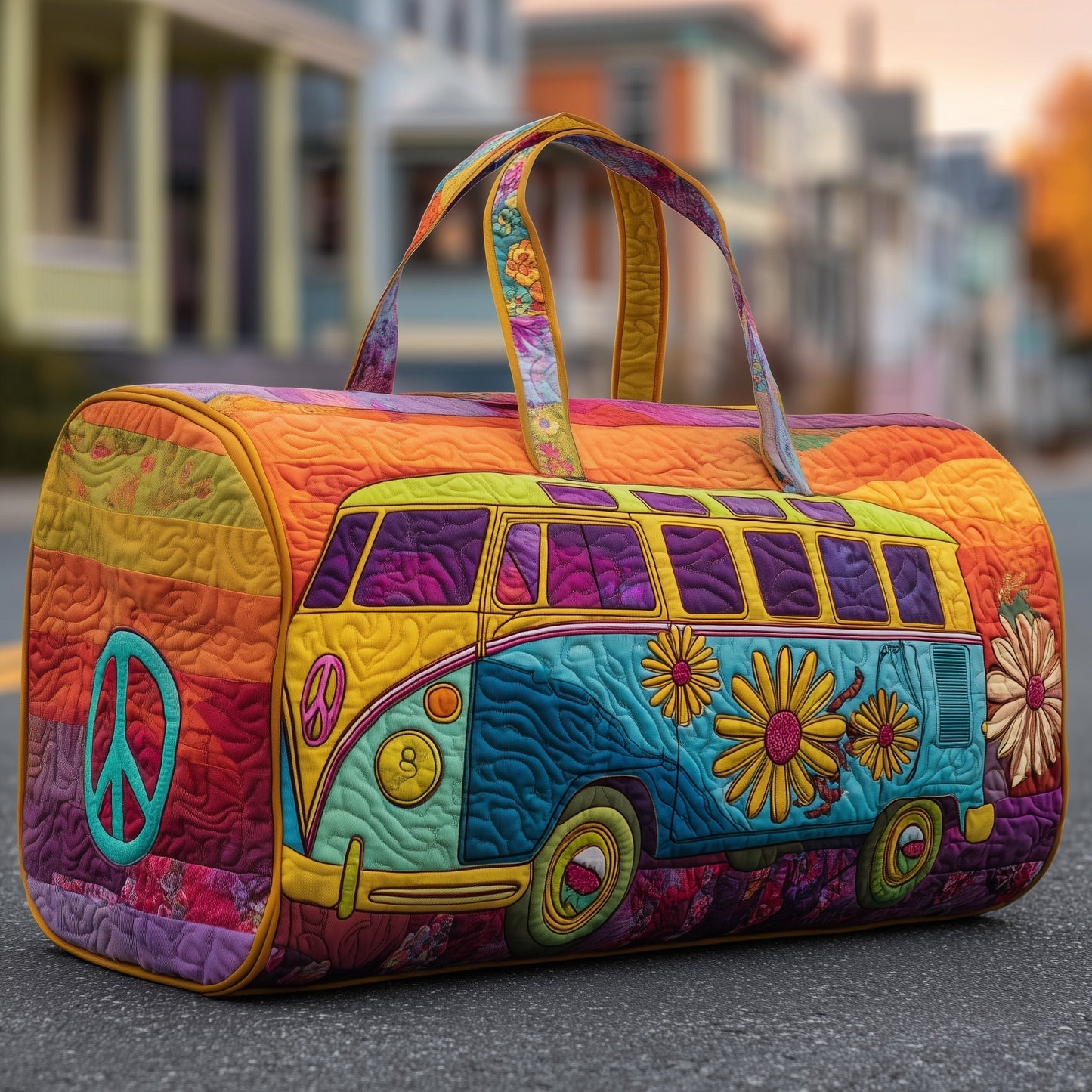 Hippie Van Quilted Duffle Bag GFTOYC221