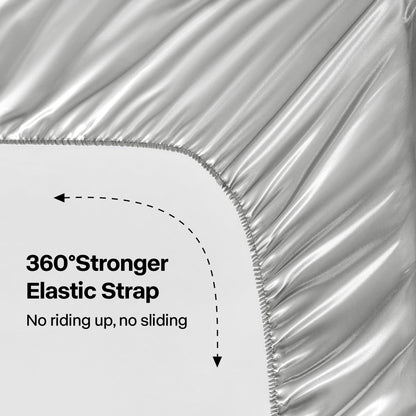 3-Piece Cooling Bed Sheet Set (2 Pillowcases + 1 Fitted Sheet)