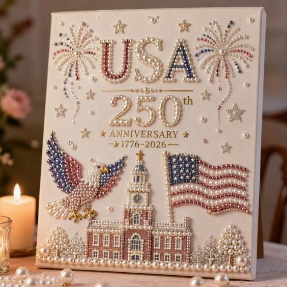 🎁Last Day 49% OFF-USA 250th Anniversary DIY Pearl Painting Kit ✨❤️‍🔥