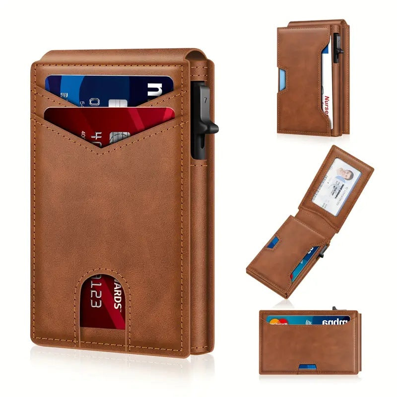 2026 Hot Sale🔥Wallet for Men - Pop Up Case, Cash Slot, and Credit Card Slot - Aluminum Wallet with RFID Blocking
