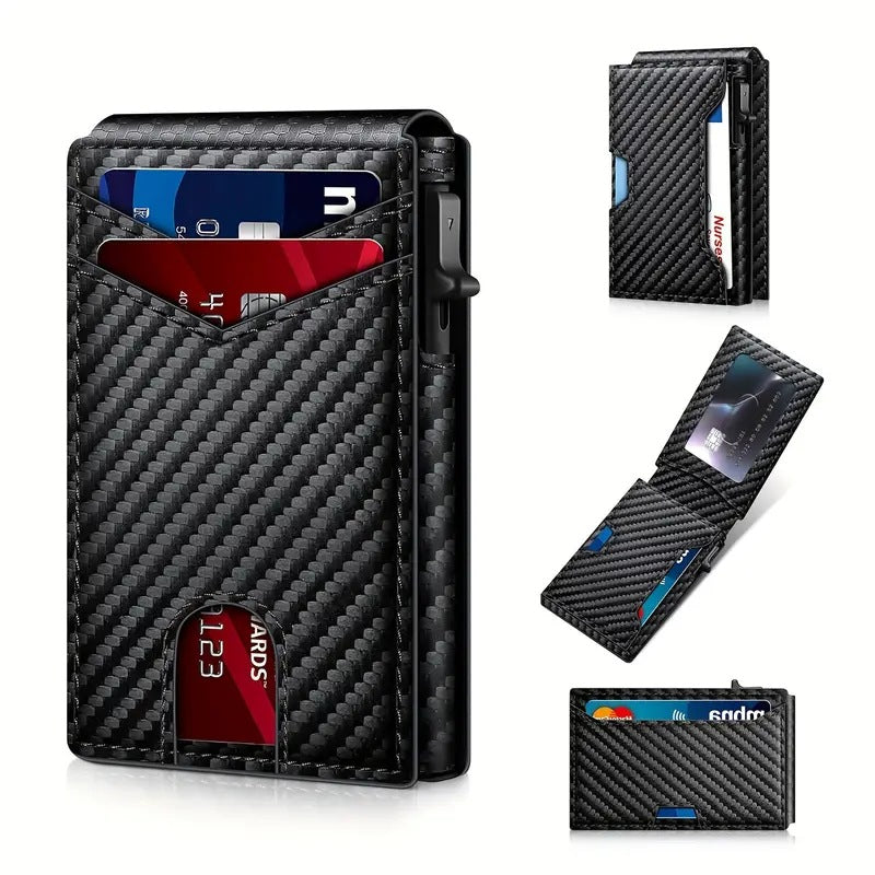 2026 Hot Sale🔥Wallet for Men - Pop Up Case, Cash Slot, and Credit Card Slot - Aluminum Wallet with RFID Blocking