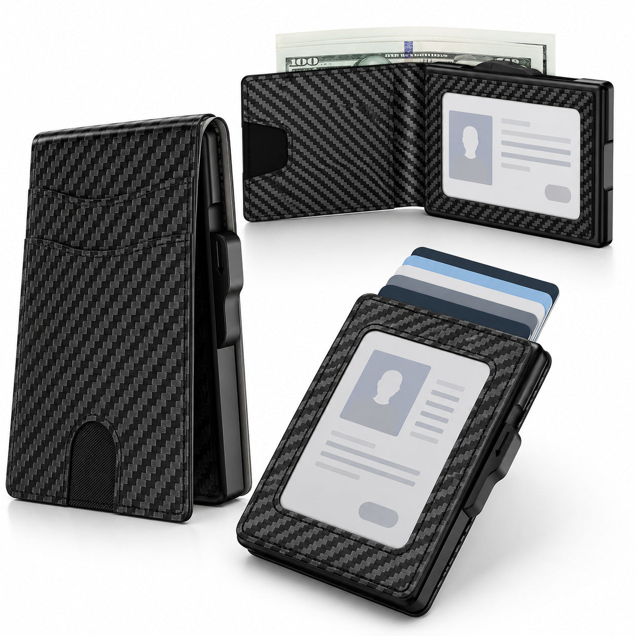 2026 Hot Sale🔥Wallet for Men - Pop Up Case, Cash Slot, and Credit Card Slot - Aluminum Wallet with RFID Blocking