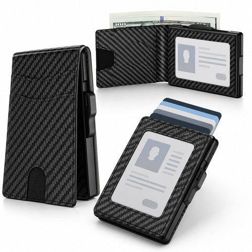 2026 Hot Sale🔥Wallet for Men - Pop Up Case, Cash Slot, and Credit Card Slot - Aluminum Wallet with RFID Blocking