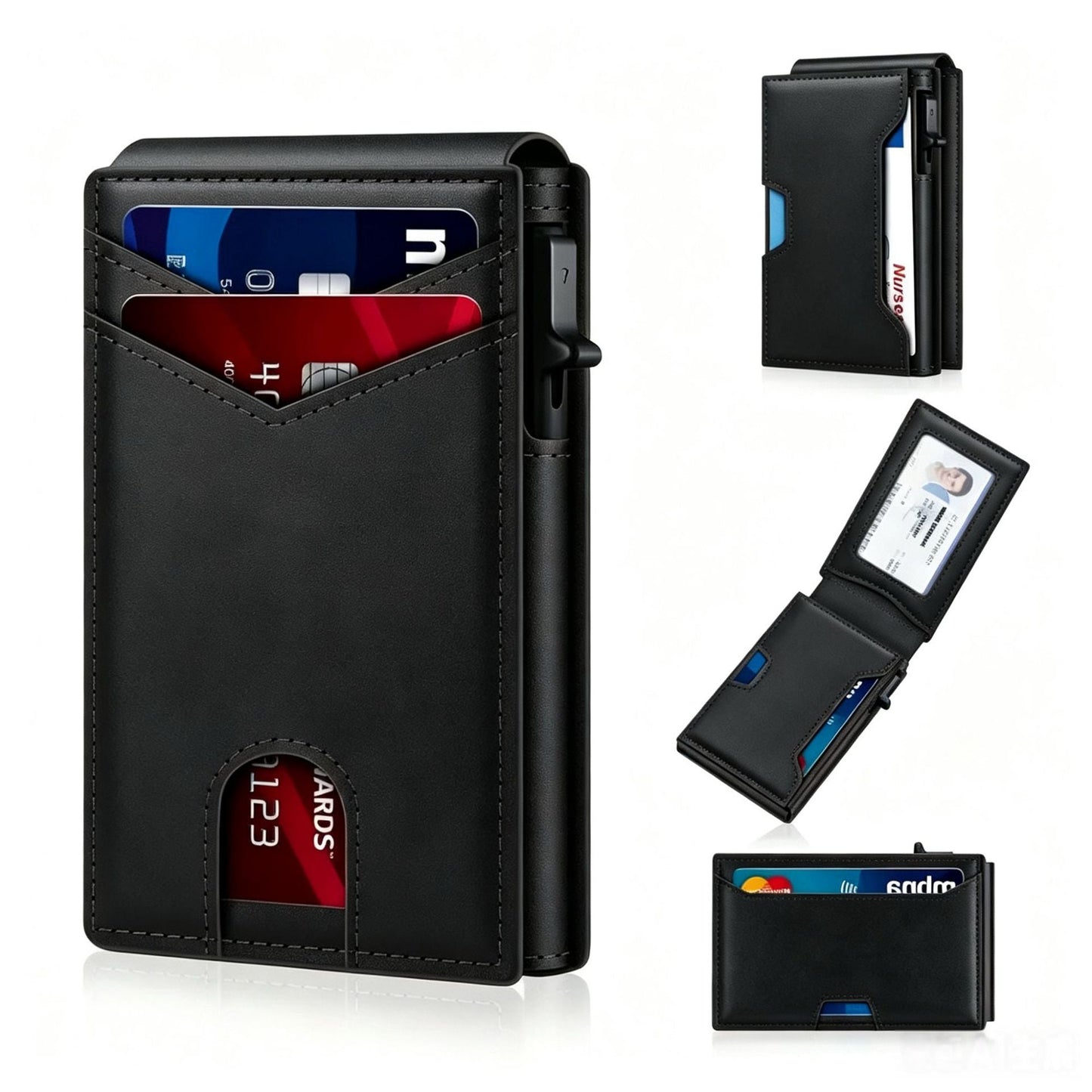 2026 Hot Sale🔥Wallet for Men - Pop Up Case, Cash Slot, and Credit Card Slot - Aluminum Wallet with RFID Blocking