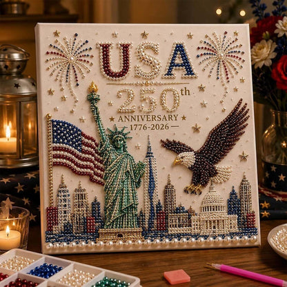 🎁Last Day 49% OFF-USA 250th Anniversary DIY Pearl Painting Kit ✨❤️‍🔥