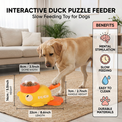 57%OFF⏳Summer Limited Edition🔥Interactive Pet Puzzle Feeder – Slow Feeding Duck Toy for Dogs & Cats