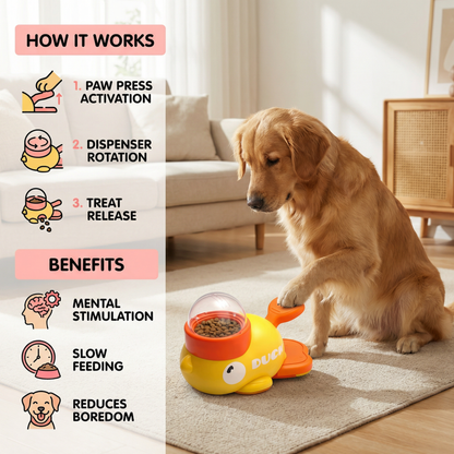 57%OFF⏳Summer Limited Edition🔥Interactive Pet Puzzle Feeder – Slow Feeding Duck Toy for Dogs & Cats