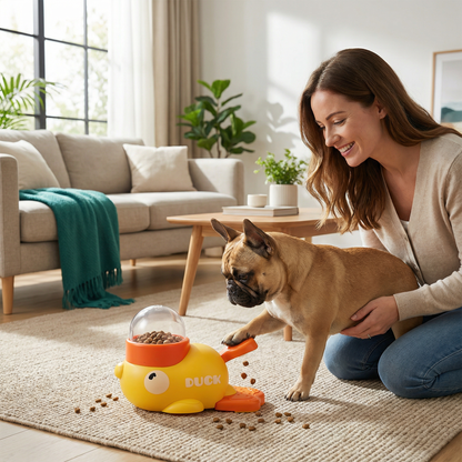 57%OFF⏳Father's Day Limited Edition🔥Interactive Pet Puzzle Feeder – Slow Feeding Duck Toy for Dogs & Cats
