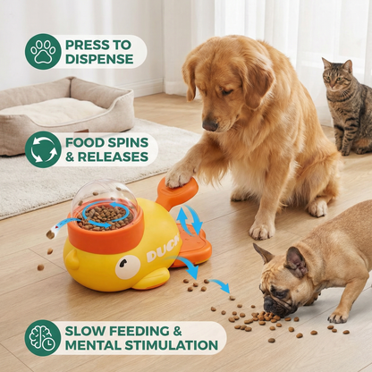 57%OFF⏳Father's Day Limited Edition🔥Interactive Pet Puzzle Feeder – Slow Feeding Duck Toy for Dogs & Cats