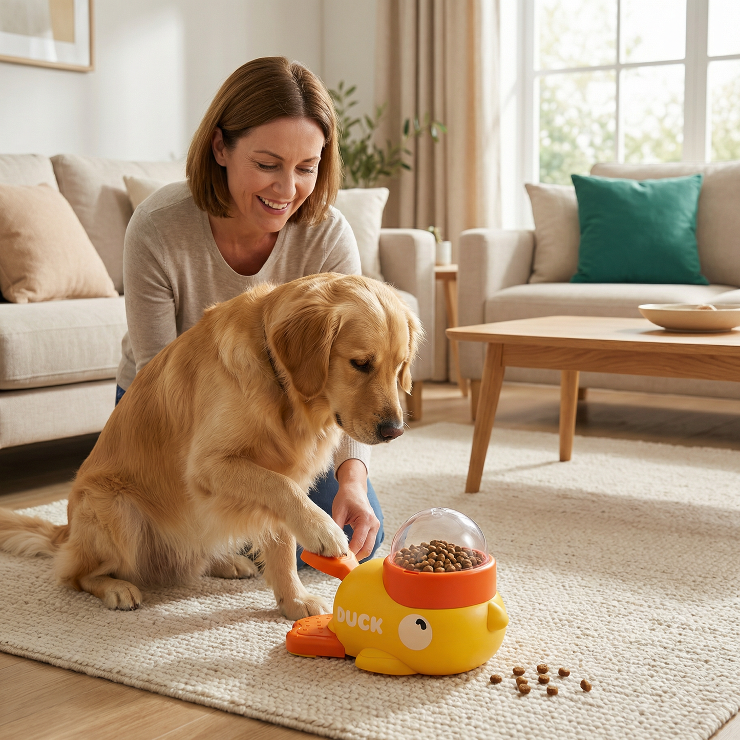 57%OFF⏳Father's Day Limited Edition🔥Interactive Pet Puzzle Feeder – Slow Feeding Duck Toy for Dogs & Cats