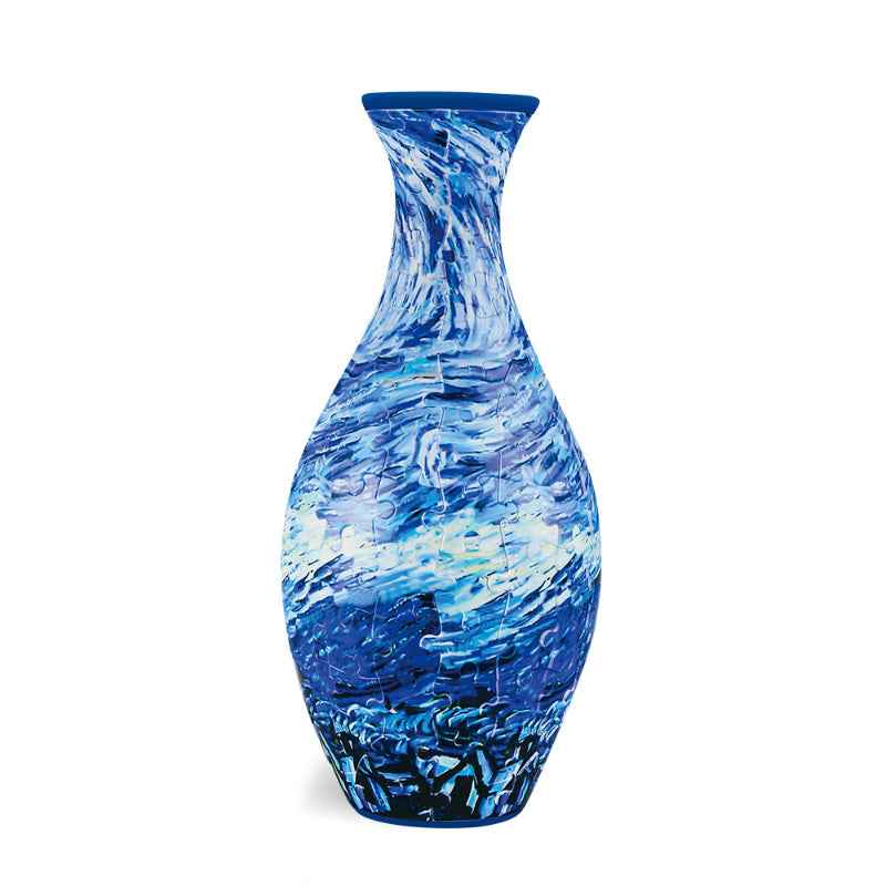 3D Flower Vase Puzzle with Curved Interlocking Pieces