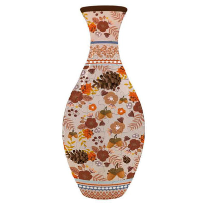 3D Flower Vase Puzzle with Curved Interlocking Pieces