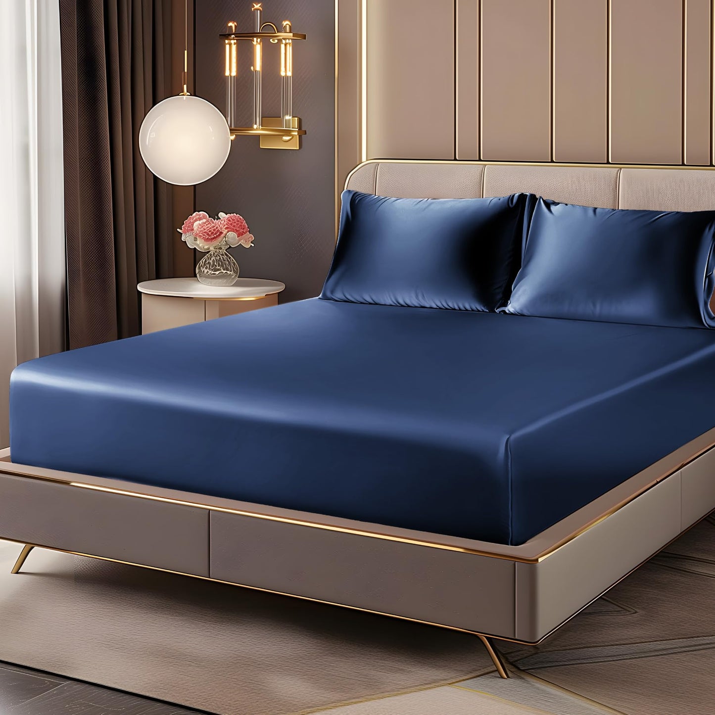 3-Piece Cooling Bed Sheet Set (2 Pillowcases + 1 Fitted Sheet)