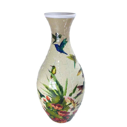 3D Flower Vase Puzzle with Curved Interlocking Pieces