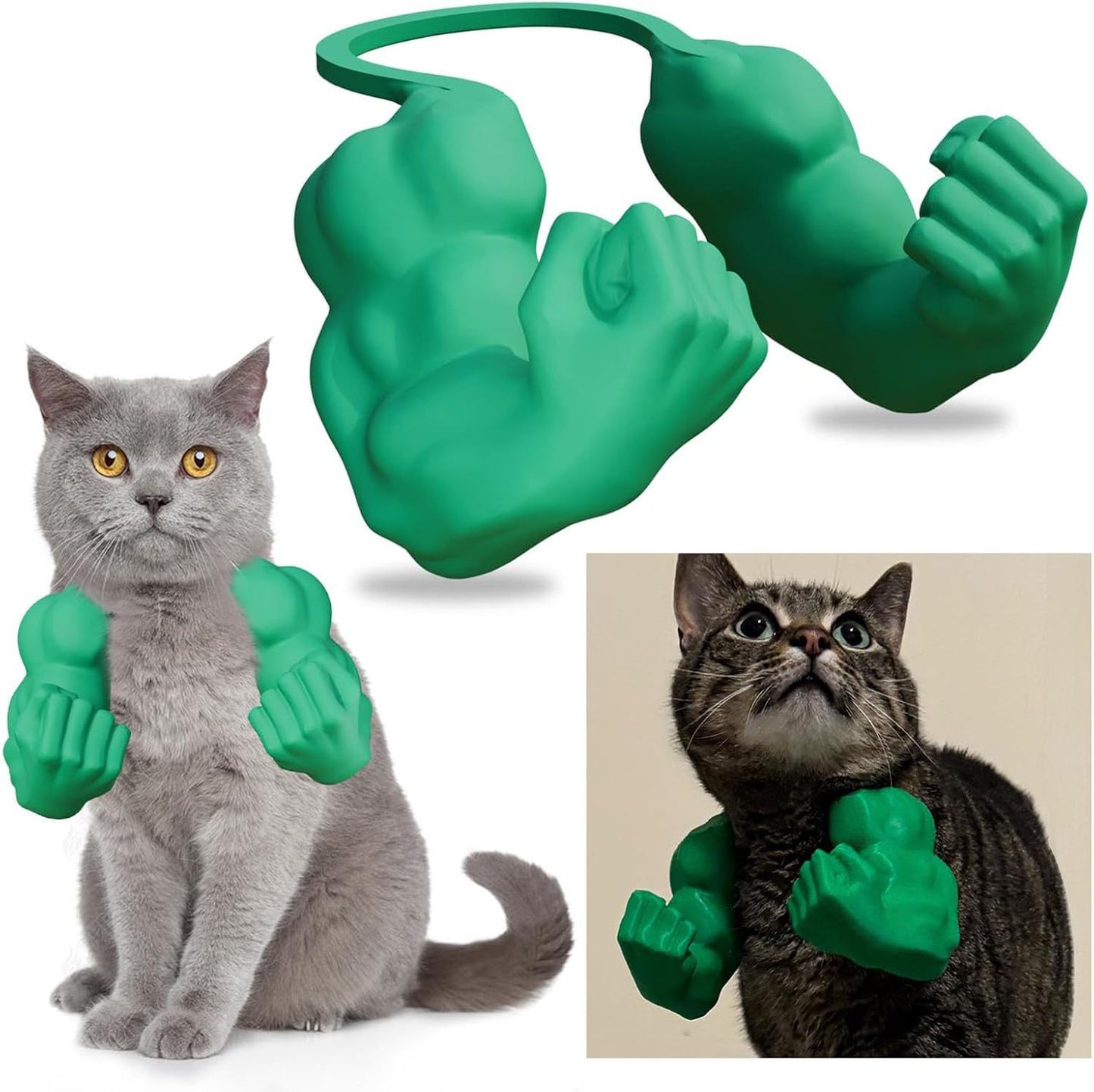 Funny Cat Muscle Arms Costume | Hilarious Pet Photo Prop