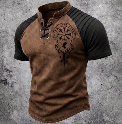 🎁Father's Day 50% OFF🔥Men's Vintage Norse Graphic Henley T-Shirt