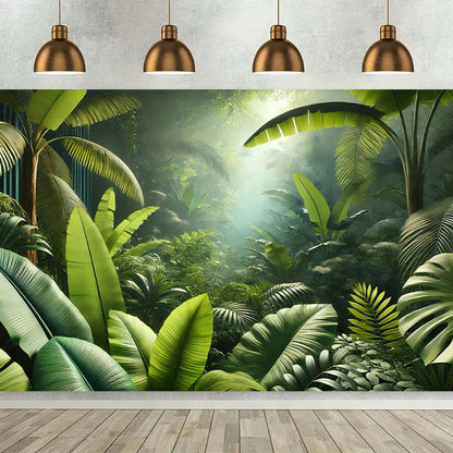 Dreamy Forest Background Banner - Outdoor Birthday Party Scene Decoration