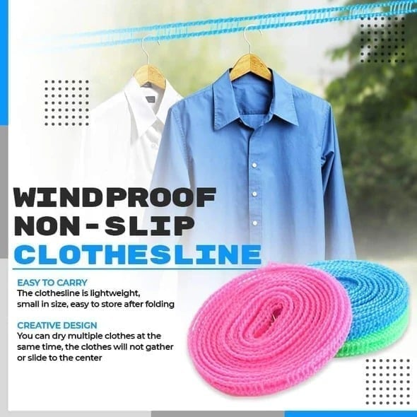 Best Seller🔥Windproof Non-Slip Clothesline(16 ft)