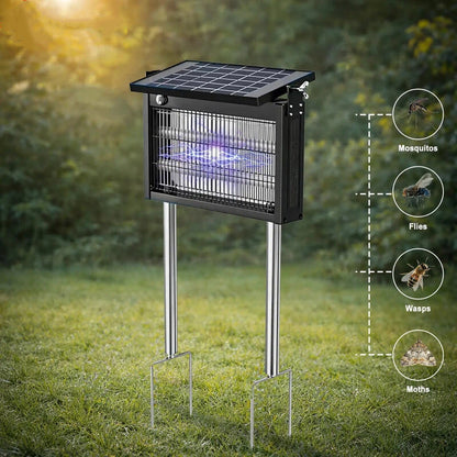 Solar Mosquito Zapper – Waterproof, Smart Light Sensor, Rechargeable