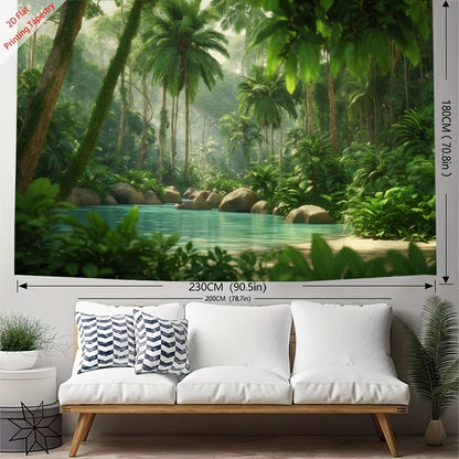 Dreamy Forest Background Banner - Outdoor Birthday Party Scene Decoration