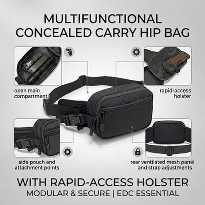 🎁Last Day 49% OFF🔥Multifunctional Concealed Carry Hip Bag with Rapid-Access Holster