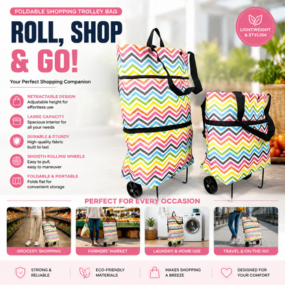 🔥LAST DAY-50% OFF🔥 2 in 1 Foldable Shopping Cart🎁