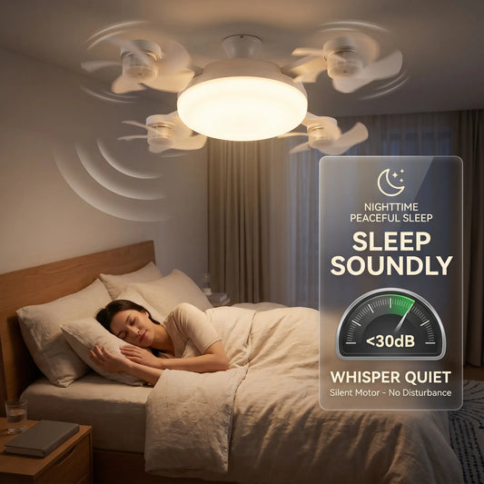 💡 2-in-1 LED Fan Bulb with Remote Control for Bedroom, Kitchen & Home Cooling