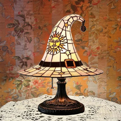 🔥Exclusive Limited Item 👍🔥50%OFF♠️Witch Hat Night Light & Stained Glass Witch Hat Lamp🎁