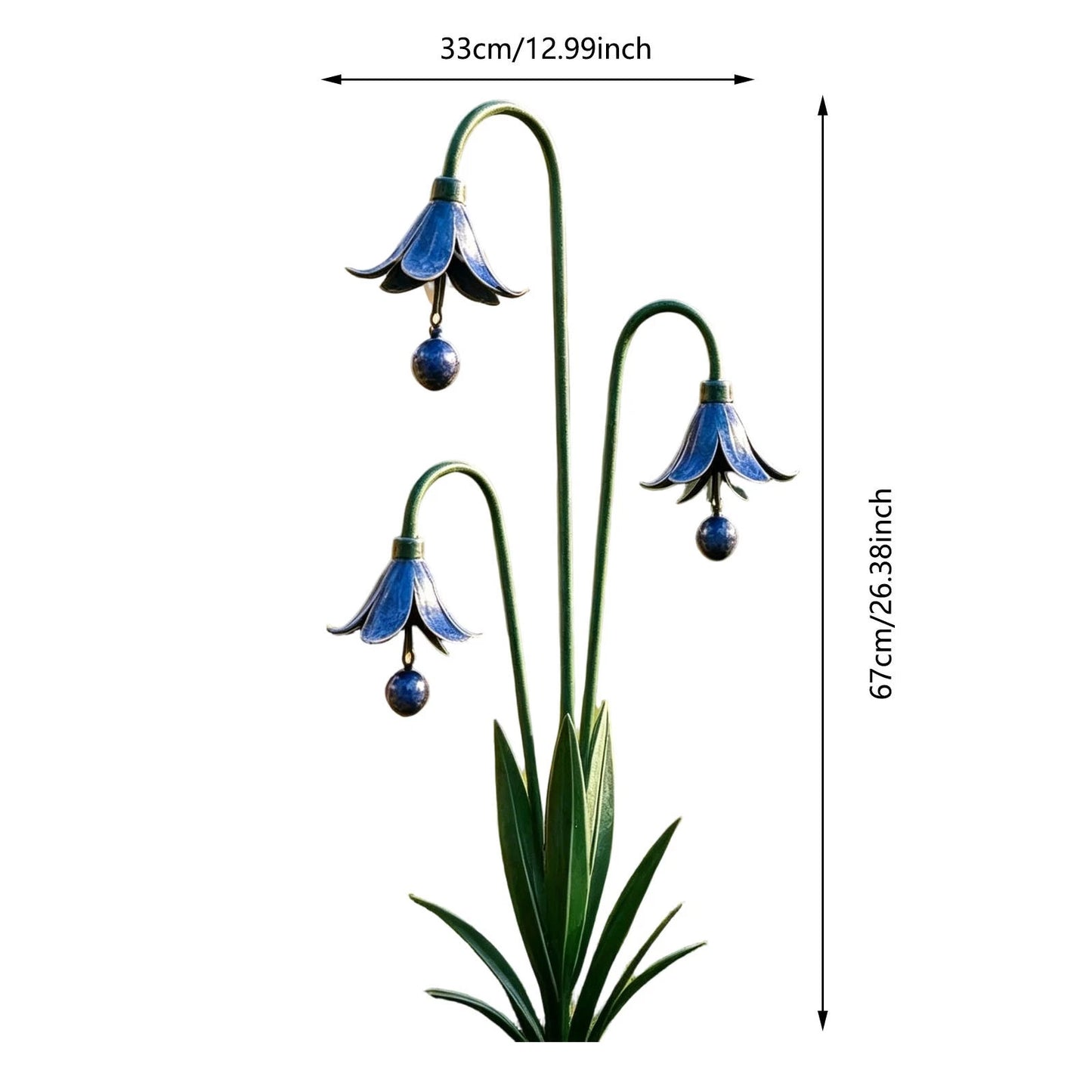 🔔 Enchanting Blue Bellflower Garden Stakes – Add Charm & Gentle Melody to Your Outdoor Space