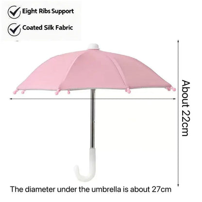 Protection Phone Umbrella for Sun Universal Adjustable Piggy Suction Cup Phone Stand with Sun Shade Cover
