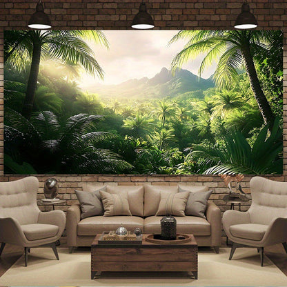 Dreamy Forest Background Banner - Outdoor Birthday Party Scene Decoration