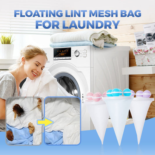 🔥BUY 1 GET 2 FREE🎁 Floating LintMesh Bag - Catches hair& lint, reusable, protectswashing machine &drain.