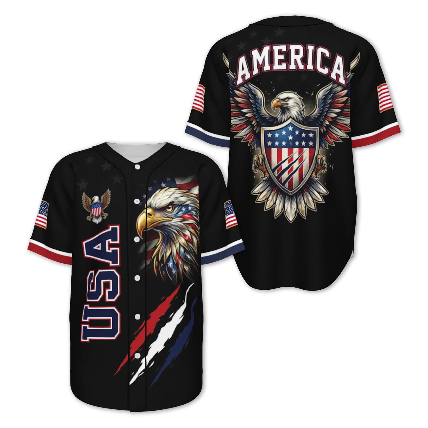 🔥USA 250 Years Baseball Jersey, Patriotic Button Up Shirt🎁