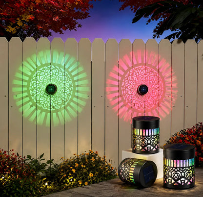 🔥50% OFF🔥-Seven-Color Changing Solar Mandala Projection Wall Light-Buy More Save More
