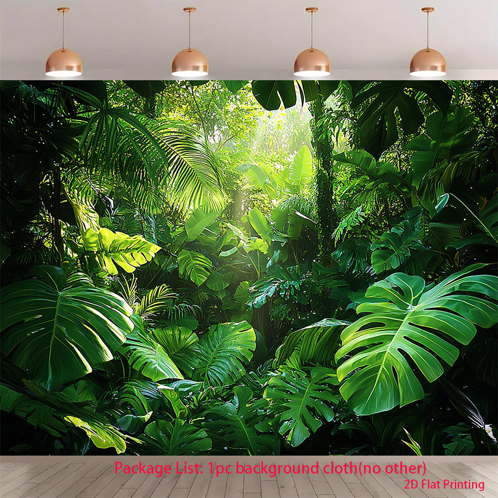 Dreamy Forest Background Banner - Outdoor Birthday Party Scene Decoration