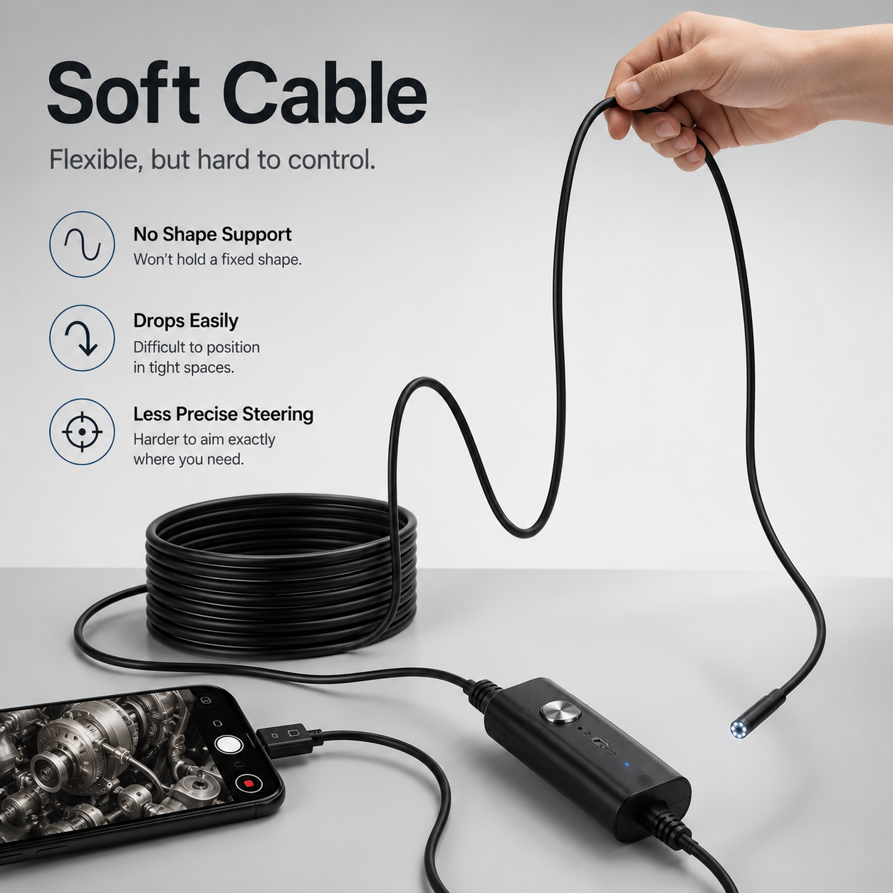 Limited -Time 50% OFF HD Endoscope Inspection Camera | 2M 5M 10M Waterproof Probe
