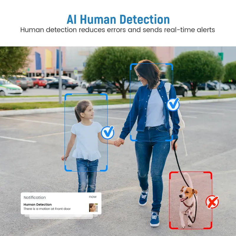 Wireless 1080P Smart Video Doorbell Camera with Two-Way Audio & AI Human Detection