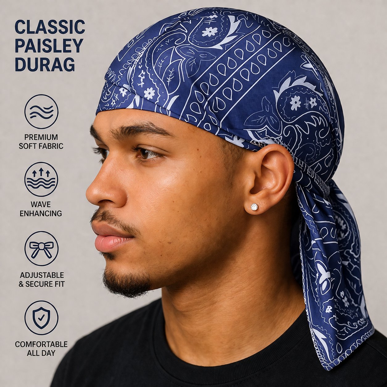 ⏳LAST DAY SALE🌟Paisley Cooling Headscarf Cap