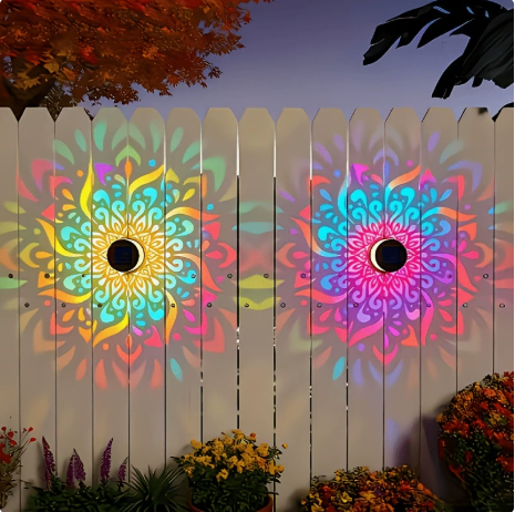 🌞 50% OFF NOW! 🌀 Solar Mandala Light – Stunning Pattern Projection, 2-in-1 Floor & Wall Design & IP65 Waterproof Auto On/Off 🌿