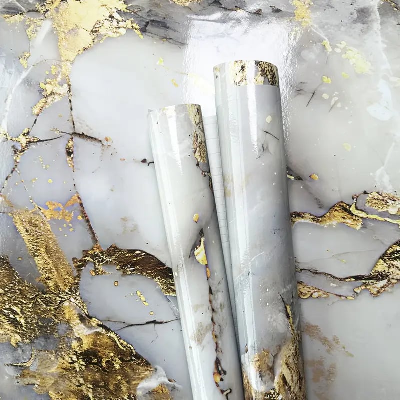 Best Sellers Gold Marble Pattern Self-Adhesive Wallpaper Roll