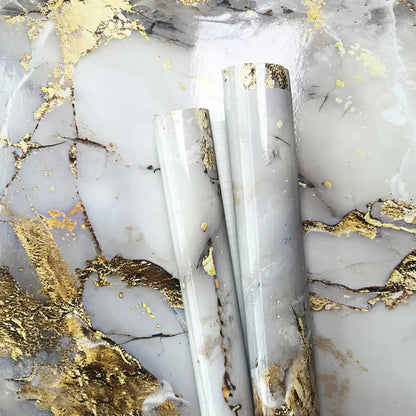 Best Sellers Gold Marble Pattern Self-Adhesive Wallpaper Roll