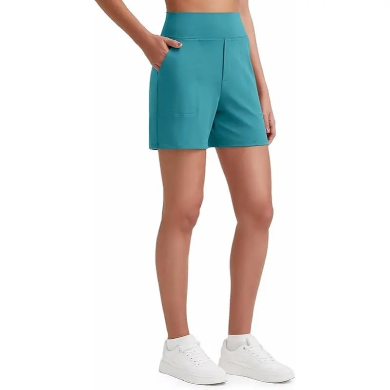 48%OFF🔥Women's High-Waisted Athletic Bermuda Shorts with Pockets – Running, Yoga, Summer Casual Activewear