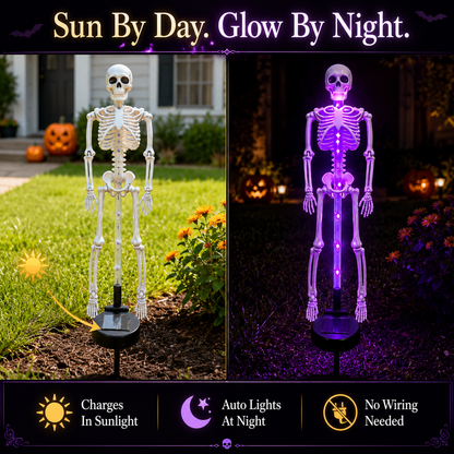 🎃Halloween Early Bird Special 50% OFF 💀Skeleton Solar Light Garden Stake