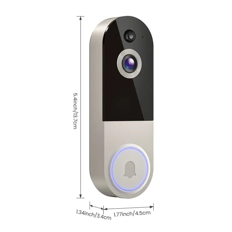Wireless 1080P Smart Video Doorbell Camera with Two-Way Audio & AI Human Detection