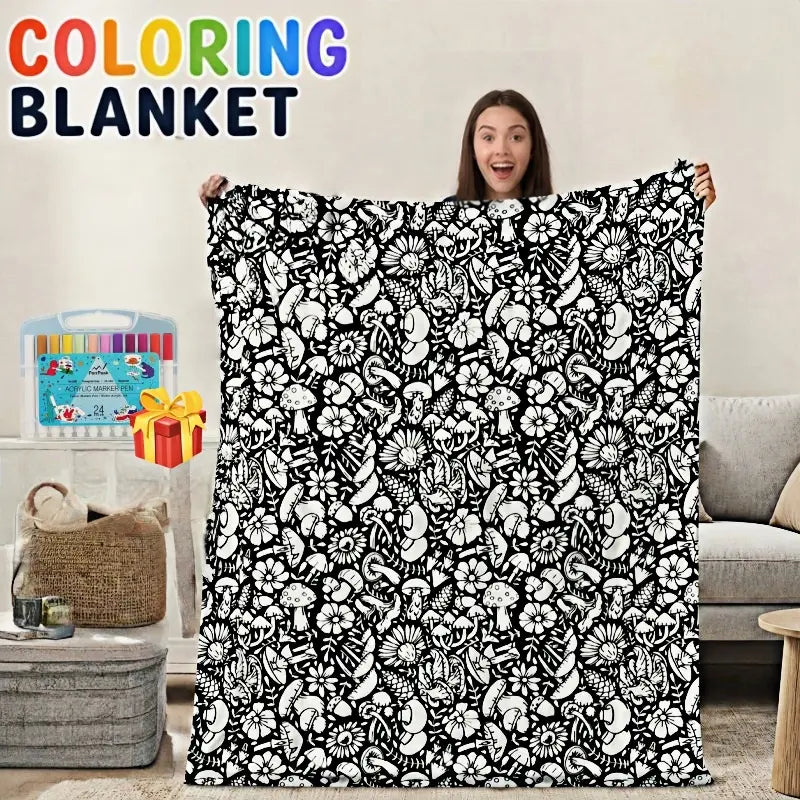 💥Hot Sales💥Color-Your-Own Blanket for Kids & Adults