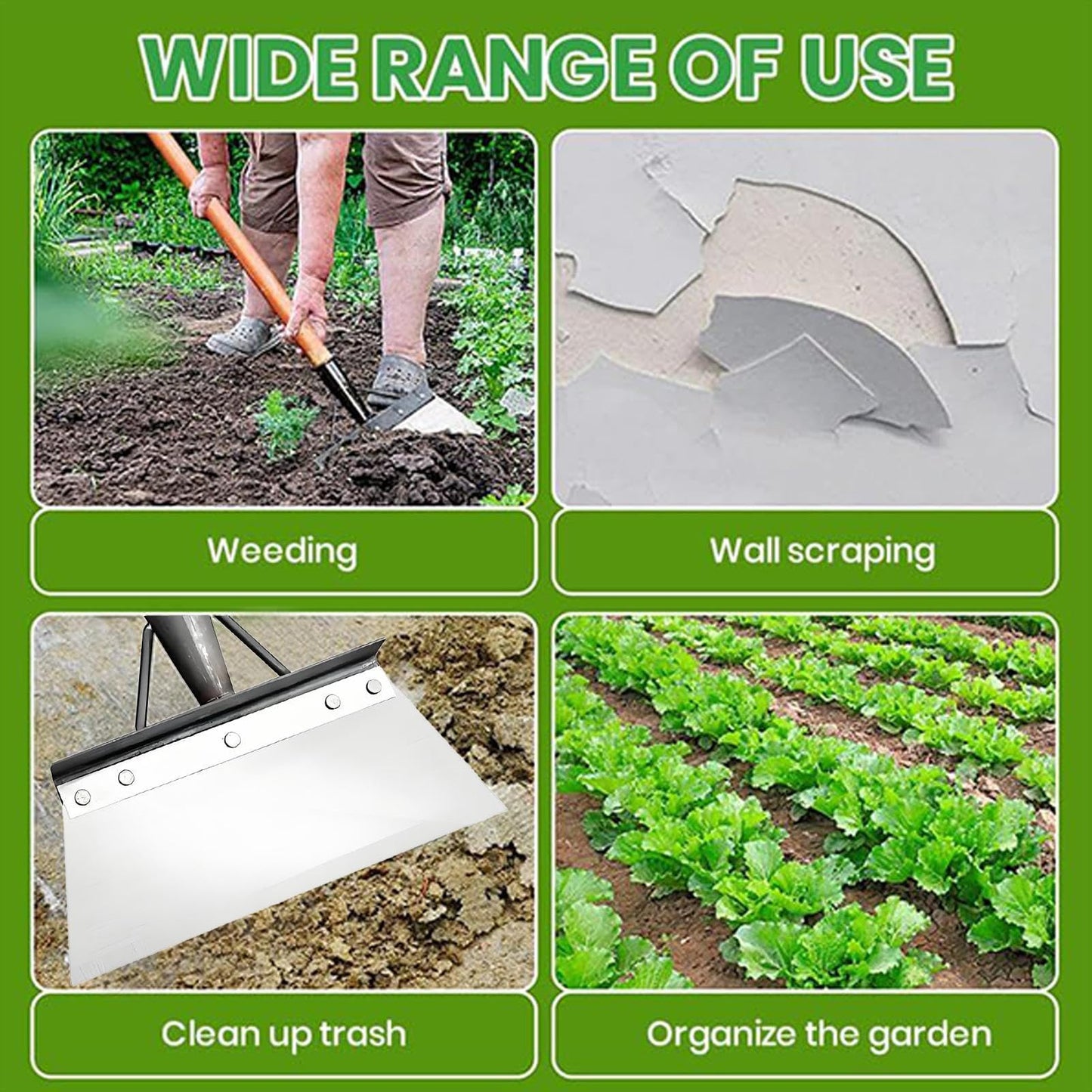 🔥Last Day Sale 50% OFF🔥Flat shovel with scraper function, garden tool for heavy work