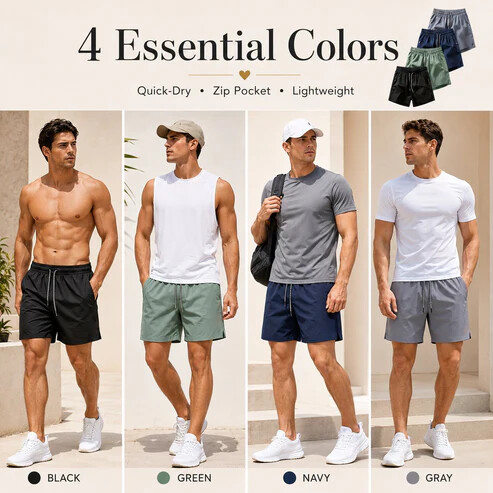 ❄️ Ice Silk Quick-Dry Athletic Gym Shorts – Unrestricted Breathable Comfort