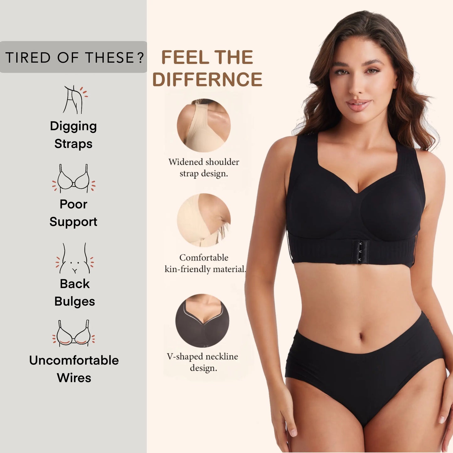 🔥Women’s wireless bra, soft breathable non-removable molded cups