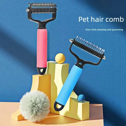 🔥2026 Hot Selling🔥Dual-Sided Pet Grooming Comb for Dogs & Cats
